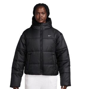 Nike Black Puffer Jacket with High Collar